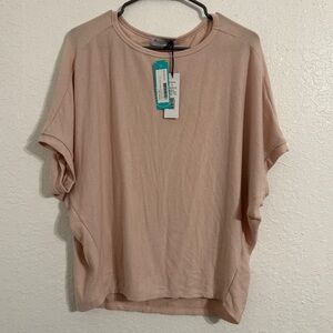 Michael Stars Verna Dolman Sleeve Knit Top Women’s Pink Small Batwing NWT